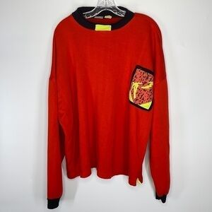 Vintage Generation One 80's Red Snowboard Sweatshirt Size XL